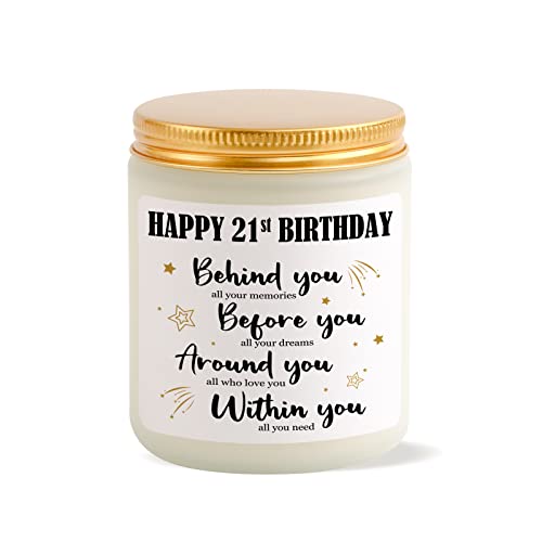21St Birthday Gifts For Her, 21 Year Old Birthday Gift Ideas For Her, Happy 21St Birthday Gifts For Daughter, Sister, Bff, Friends, Granddaughter - Vanilla, Buttercream And Sugar Scent Candle #TOP28