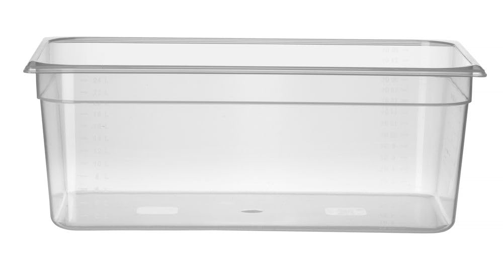 HENDI Contenedor de almacenamiento Gastronorm 1/1 - HACCP - Transparente - 28 L - 530x325x(H) 200 mm