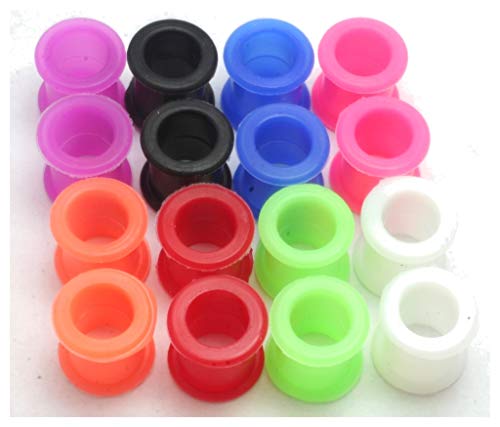 8 Pair Assortment Mix of Ear Plugs Tapers Spirals Tunnels Acrylic Steel Organic Gauges Sizes 8g-5/84