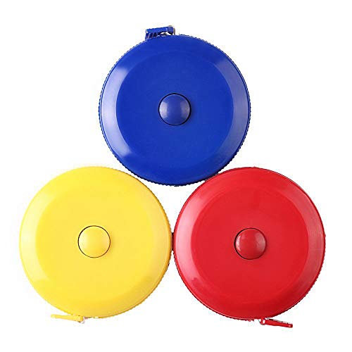 3 Pack Tape Measure 150 cm 60 Inch Push Button Tape Body Measuring