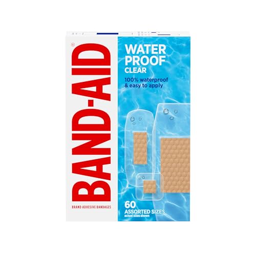image for BAND-AID Brand Clear Waterproof Adhesive Bandages, Sterile First-Aid f