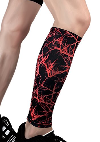 PURFUN Men Women Compression Calf Sleeves Anti-Slip Calf Shin Supports Footless Compression Socks Breathable Runing Cycling Basketball Football Fitness Calf Brace Leg Protector