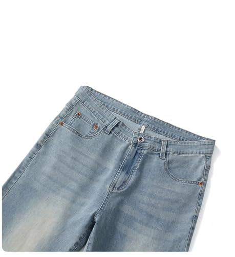 Men's Printed Casual Jeans Summer Thin Multi-Pocket Business Loose Pants3