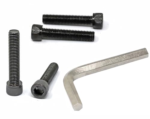 Image of iexcell 4 Pcs M12 x 60mm Thread Pitch 1.75 mm Alloy Steel 12.9 Grade Hex Socket Head Cap Screws Bolts Kit, Black Oxide Finish
