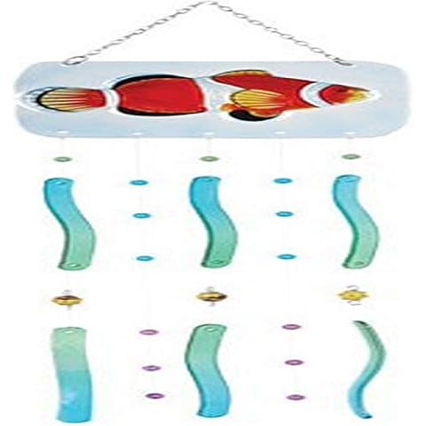 Premier Kites 81113 Tropical Fish Glass Chime/Wind Bells, Clownfish Cover