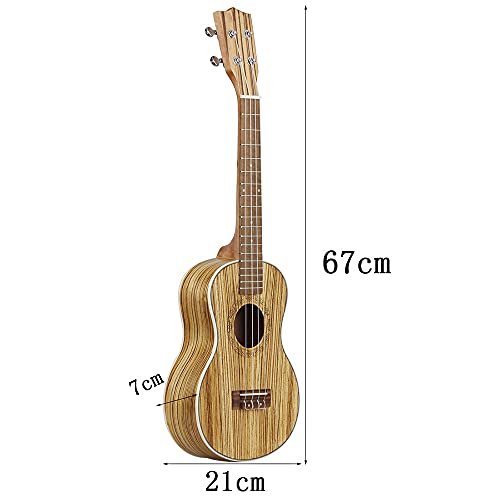 WGOEODI Ukulélé, ukulélé en Bois de zèbre à 4 Cordes, Ensemble de Mini Guitare Soprano, avec Instrument de Musique Gig… - Les Beatles, Paul McCartney, John Lennon, RIngo Starr, George Harrison WGOEODI Ukulélé, ukulélé en Bois de zèbre à 4 Cordes, Ensemble de Mini Guitare Soprano, avec Instrument de Musique Gig… – Image 3