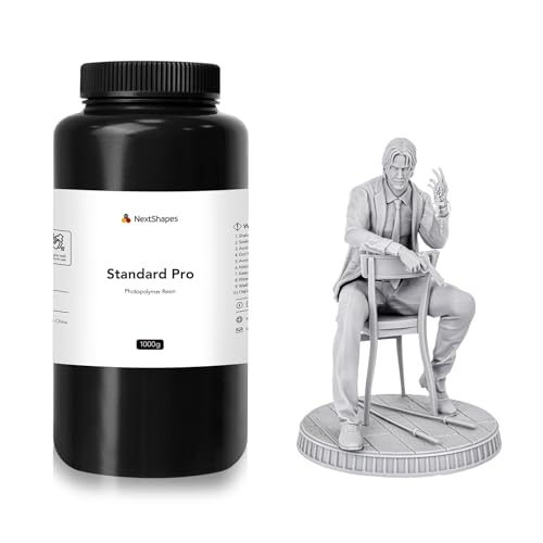 NextShapes Standard Pro 3D Printer Resin, Upgraded Strong & Tough UV Curing Resin, Non-brittle High Precision 405nm Phot