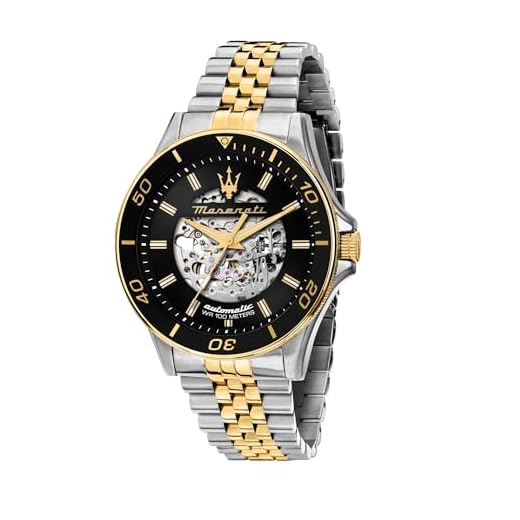 Maserati Reloj de Hombre, Automático, Analógico, Correa de Acero, Colección Sfida - R8823140010