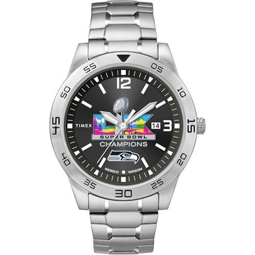 Montre Seattle Seahawks Timex cadeau idéal pour fan de NFL 42 mm