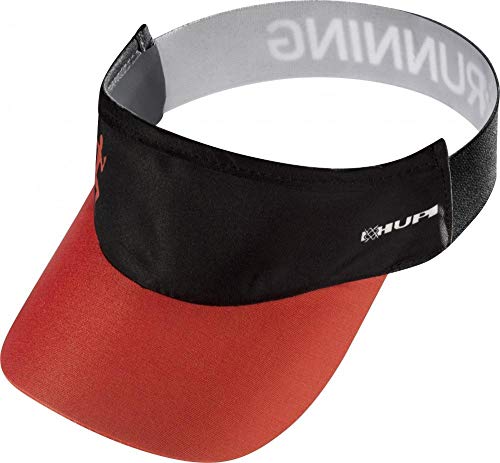 Viseira para Corrida Hupi Pace Laranja, Cor: Preto/alaranjado, Tamanho: Único