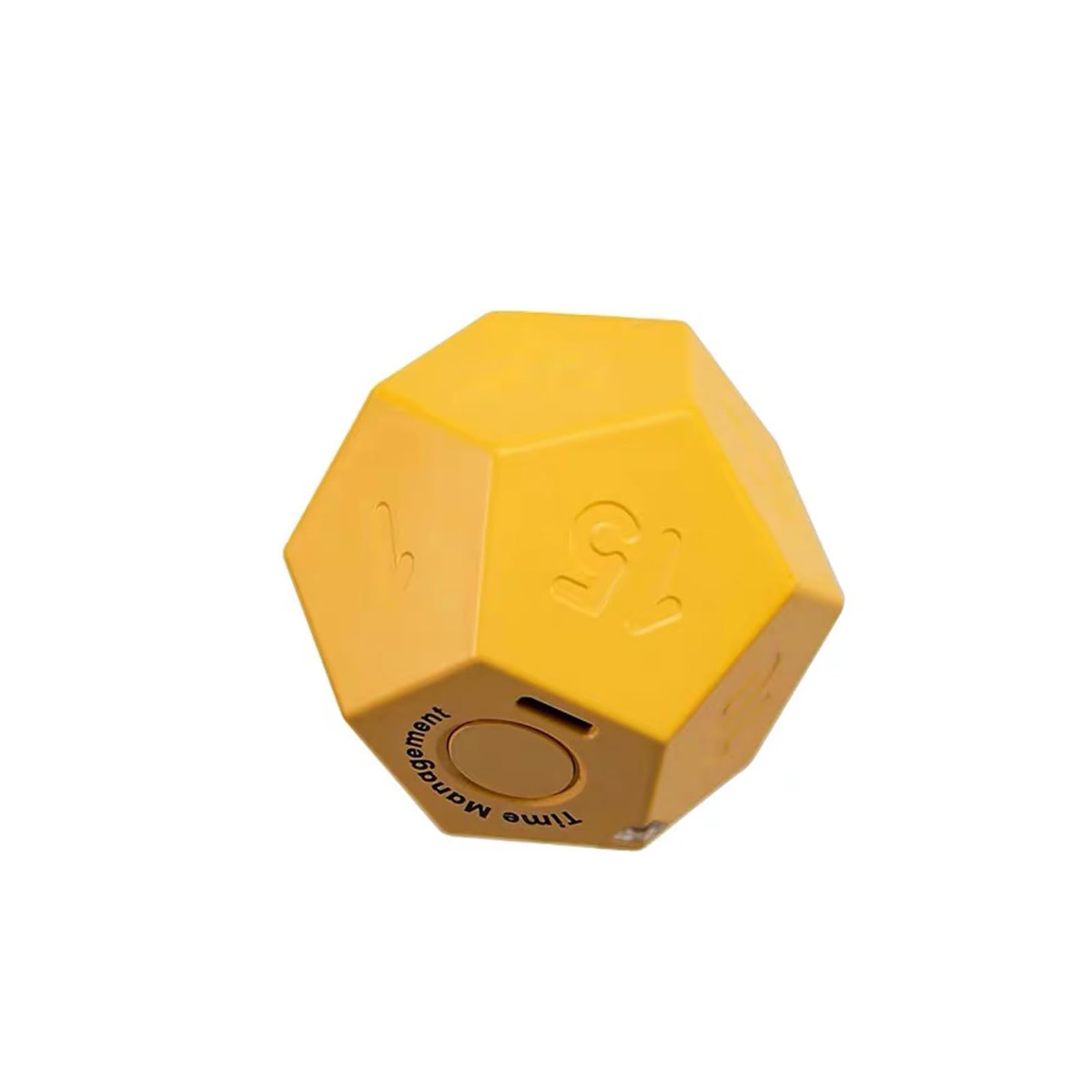 ARGUMENTATION 12-Corner time Ball Rechargeable Mini Timer is Easy to use, 11 preset Times, Sound and Vibration Alarms, Timer for Multi-Purpose: Timing, Exercise, Study, Cooking and More (Yellow)