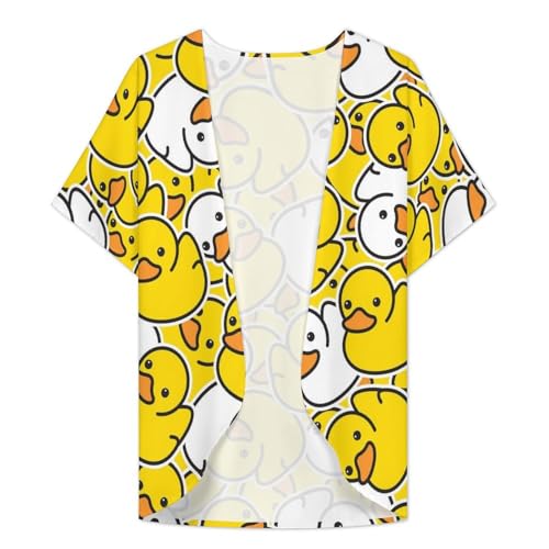 Summer Casual Short Sleeve Beach Kimono Coverup, Loose Fit Blouse Top Fashion Open Front Cardigan3