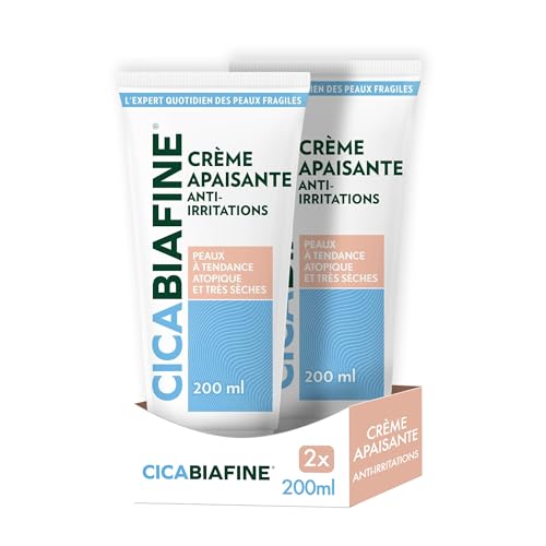 Cicabiafine | Crème Anti-Irritations Nourrissante (lot de 2 tubes de 200 ml) – Crème hydratante pour peaux extra-sèches à tendance atopique – Crème corporelle réparatrice enrichie en glycérine