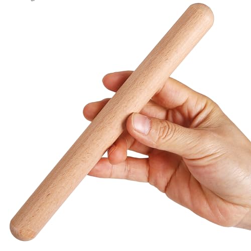 image for ZAQLV 1 Pair 8 Inch Classical Wood Claves Musical Percussion Instrumen