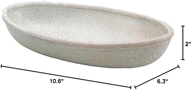 Gratin Dish : Beige Oval Doria Pan 10.6 inches (27 cm) SN-162JY