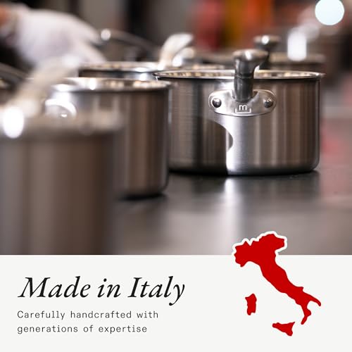 Made In Cookware - 8 Quart Stainless Steel Stock Pot with Lid and Pasta Insert - 5 Ply Stainless Clad - Professional Cookware - Made in Italy - Induction Compatible - Image 6
