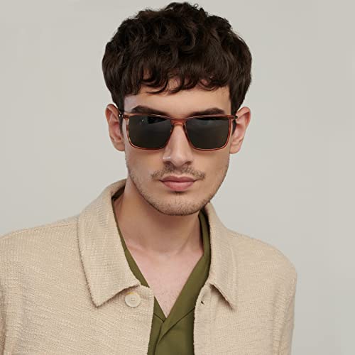 Image of VINCENT CHASE EYEWEAR By Lenskart | Full Rim Square Stylish Sunglasses | Polarized And UV Protected | For Men And Women | Large | Vc S13982