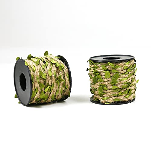 Namzi 2 Pcs 33 Ft Leaf Ribbon, Green Vines Decorations, Fake Vine Decor, Decorative Vines For Room Decor, Leaf Garland Decoration, Green Leaves Decor, Jungle Vines, Veins Room Decor, Artificial Vines #TOP1