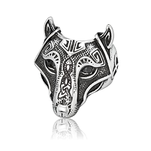Gungneer Acier chevalière homme anneau gravé style mythologie scandinave