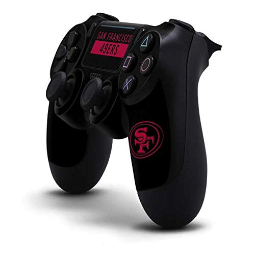 Skinit Decal Gaming Skin Compatible with PS4 Pro/Slim Controller - Officially Licensed NFL San Francisco 49ers Black Performance Series Design