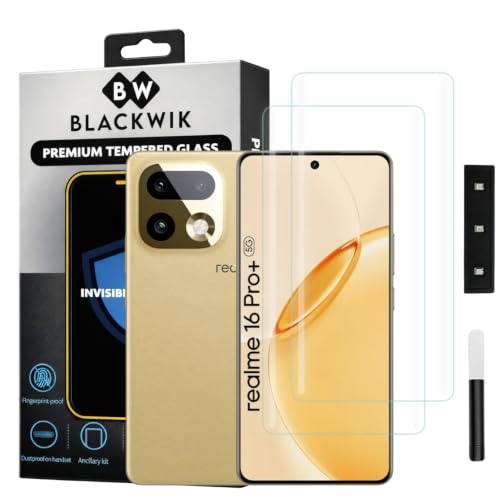 Image of Blackwik UV Curved Tempered Glass for Realme 16 Pro Plus 5G | 2-Pack