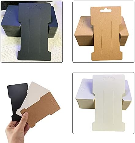 120 Pcs Hair Clip Display Cards Paper Hairpin Display Cards Kraft Paper Hairpin Card for Hair Bow Hair Clips Hair Accessories