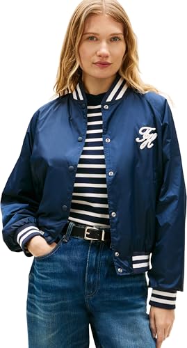 Blouson aviateur femme nylon Tommy Hilfiger veste bomber WW0WW48618