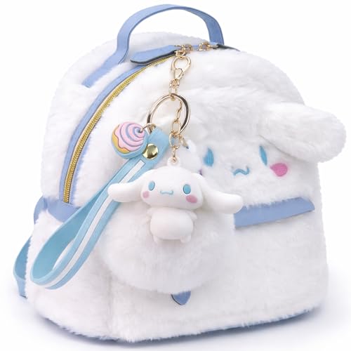 Cinnamoroll Backpack – Blue Bow Backpack, Cute Soft Fabric with Adjustable Straps – Lightweight for Travel, Outings & Gifts for Adults