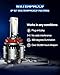 Marsauto H11 Led Bulbs H9 16000LM 500% Bright H8 6000K Xenon White Light Bulb Easy Installation Pack of 2