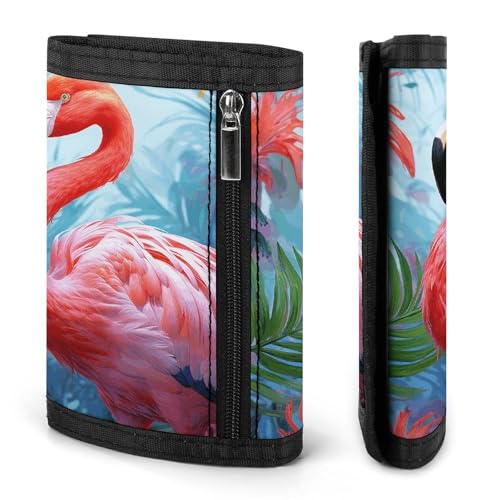 Painted Flamingo Trifold Wallet for Men - Money Clip Slim Wallets with Multiple Card Slots Minimalist Small Front Pocket Wallet for Everyday Carry3