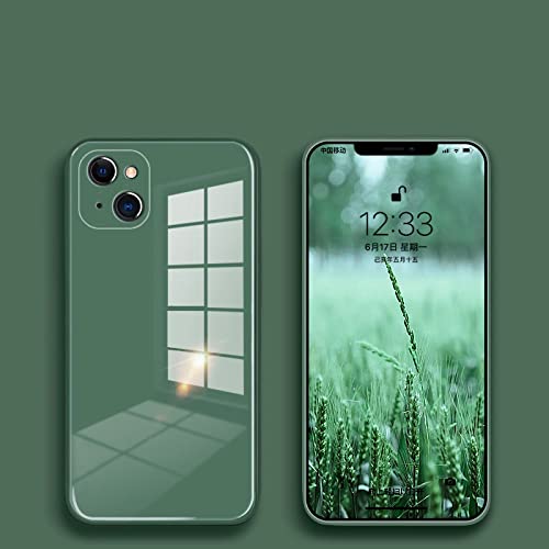 Coque verre trempé carré iPhone 7 8 Plus SE 2020 protection vert foncé pour le quotidien