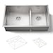 KOHLER K-5284-NA Strive Undermount Large/Medium Double Bowl Kitchen Sink, 32-Inch x 18-5/16-Inch, Stainless Steel