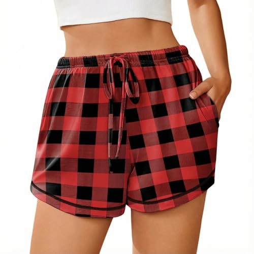 Image of Ekouaer Pajama Shorts for Women 2026 Soft Sleep Shorts Casual Lounge Shorts Comfy Pj Bottoms with Pockets