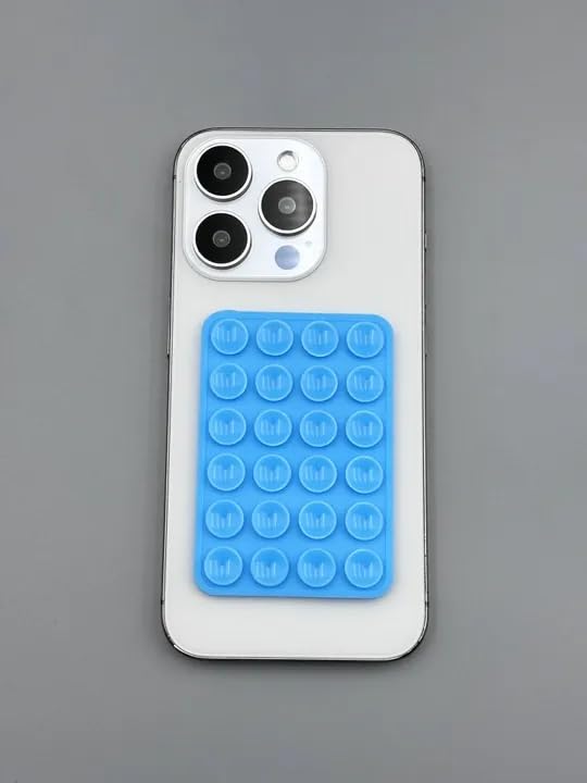 Sticky Pods | Double-Sided Silicone Suction Phone Holder – Hands-Free Mount for Mirror, Bathroom, Wall – Ideal for Selfies & Reels (Blue)-image-13