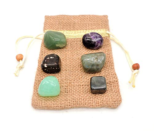 voor sterrenbeeld: Waterman trommelstenen set voor Reiki Healing & Vastu-correctie opgeladen door Reiki Grand Master & Vastu Expert, kristal, kwarts, Kristal, Kwarts