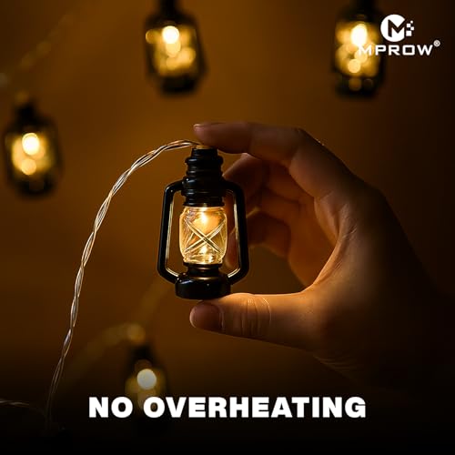 Image of MPROW Water Drop LED String Lights, 14 Warm White Fairy Lights, Plug-in Decorative Lights for Indoor Outdoor (Lantern Warm White, 3m, 14)