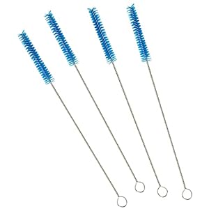 Dr. Brown’s Natural Flow® Reusable Baby Bottle Vent System and Reservoir Cleaning Bristle Brush, BPA Free, Blue Brushes…