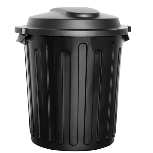 Floordirekt Mülleimer, 60 Liter Abfalleimer mit Deckel für Küche und Büro, Papierkorb, Mülltonne - 46 x 46 x 58 cm - Robin – Bild 3