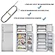 Reinigungsbürste Set mit 1 Stück 150cm Kühlschrank Reinigungsbürste, 2 Stück Kolben, Flexible Nylon Pfeifenreiniger Bürste, Bürste Schlauchbürste, Reinigungswerkzeug für Kühlschrank, Abflusslöchern