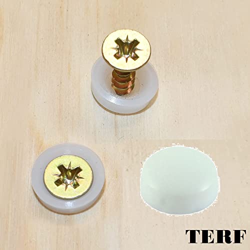 TERF® White Two Piece Snap On Plastidome Screw Cover Cap 15mm (5/8 Inch) Diameter Clip On Plastic Dome Covers for diameter 6g - Image 4