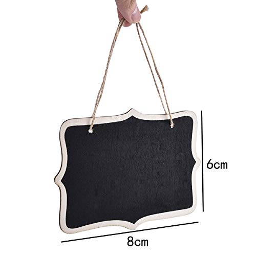 Blackboard Label, 12 Stks Mini Rechthoekige Krijtbord Tag voor Message Board Signage, Zwart - Image 3
