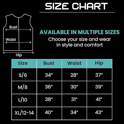 Challenge Weighted Workoutwear The Weighted Vest for Women - Patent-Pending Inner Weight Thins - Fashionable Design - Comfort Fit - Multicolored - Black/White