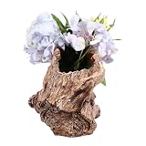 Vintage Sztuczna Sadzarka Driftwood Doniczka na Sukulenty-pniak Korzenia Drzewa Pojemnik na Drewno Doniczka do Dekoracji Domu i Ogrodu-idealny Pojemnik Pl do Użytku Wewnątrz i na