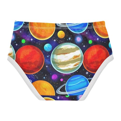 Joisal Colorful Outer Space Planets Girls Underwear Toddler 2t Cotton Panties for Girl Cartoon Kids Briefs Undies2