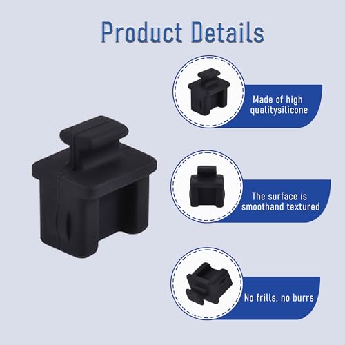 Image of 5 PCS SFP-B Port Anti-dust Plugs, Silicone Covers Caps Stoppers, Port Protector for Ethernet SFP Port, 0.55 x 0.47 x 0.67 (LxWxH)