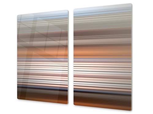 Kochplattenabdeckung Stove Cover und Schneideplatten SINGLE mit 60 x 52 cm und DOUBLE - zwei Bretter mit 30 x 52 cm D10 Textures Series A: Abstract art 69 Cover