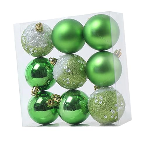 menolana 9x Decorações de Bola de Natal Enfeites Pendurados de Árvore de Natal Pingentes de Charme B