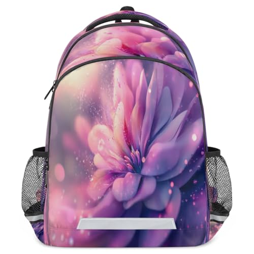 Sac à dos à fleurs abstraites d'école et voyage 20 Long pour ordinateur