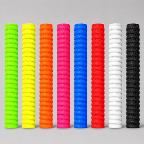 Image of Professional Cricket Bat Handle Coil Fluorescent Grips with Better Shock Absorption | Cricket Accessories Bat Handle Grips, Pack of 1 (Yellow)
