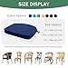 Outdoor Chair Cushions Set of 4: Waterproof & Fade Resistant Patio Furniture Cushions - 17 x 16 x 2 Inch Non Slip Round Corner Seat Cushion Pads with Removable Cover for Garden Yard Lawn, Navy Blue